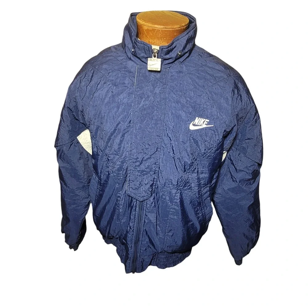 Vintage 90s Nike Penn State Nittany Lions Puffer Jacket Mens Size‎ Medium Blue